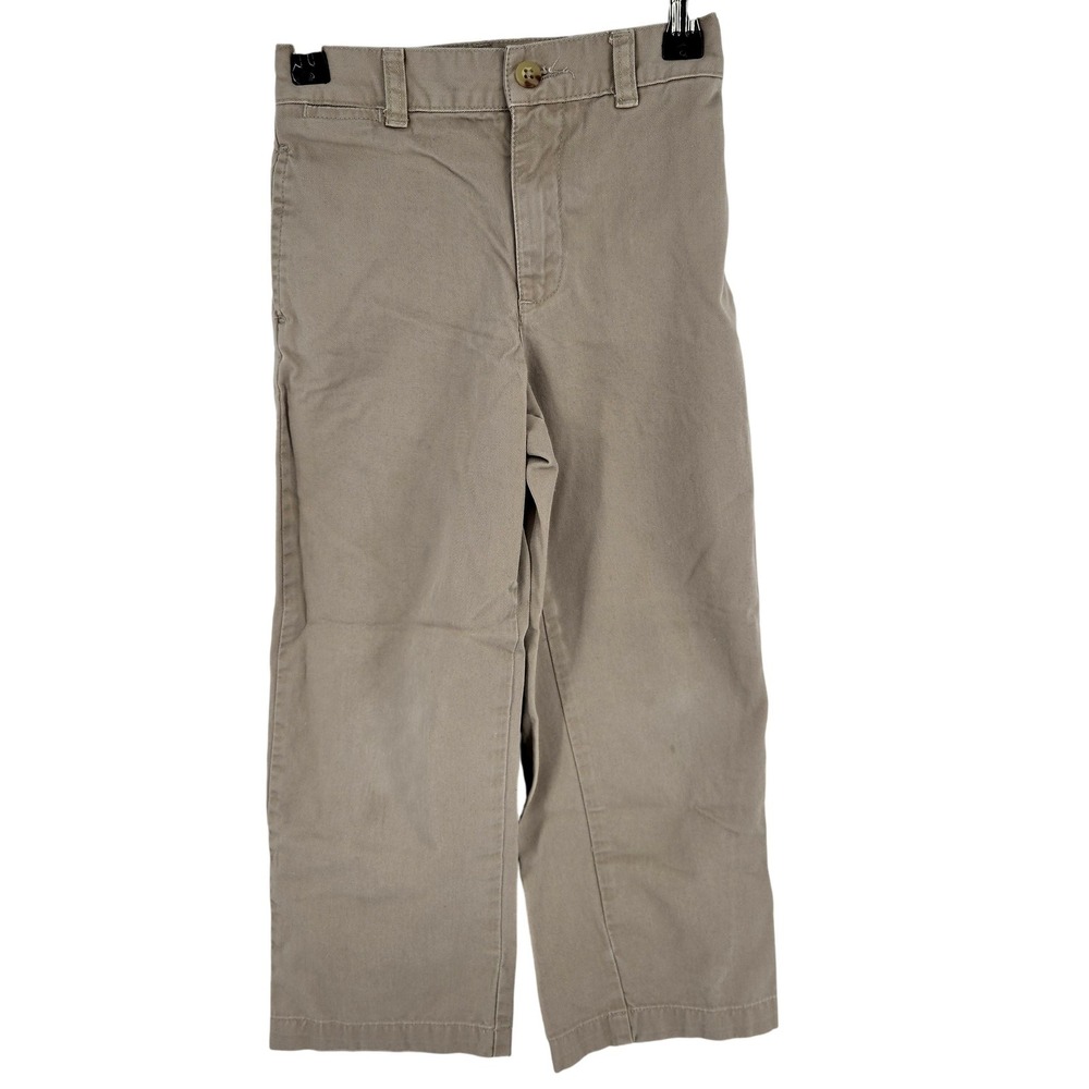 Polo Ralph Lauren Pants Boys 6 Khaki‎ Classic Chino Cotton Elastic Waist Zip Fly